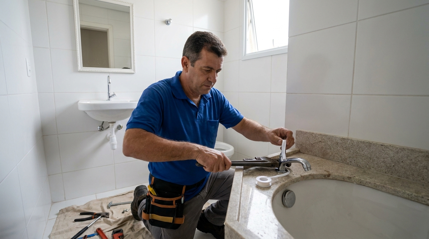 Instalação de torneira de cozinha em Americana‑SP